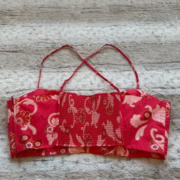 A.L.C. Arit Floral Sweetheart Crop Top in Calla Size 12 - Picture 8 of 16